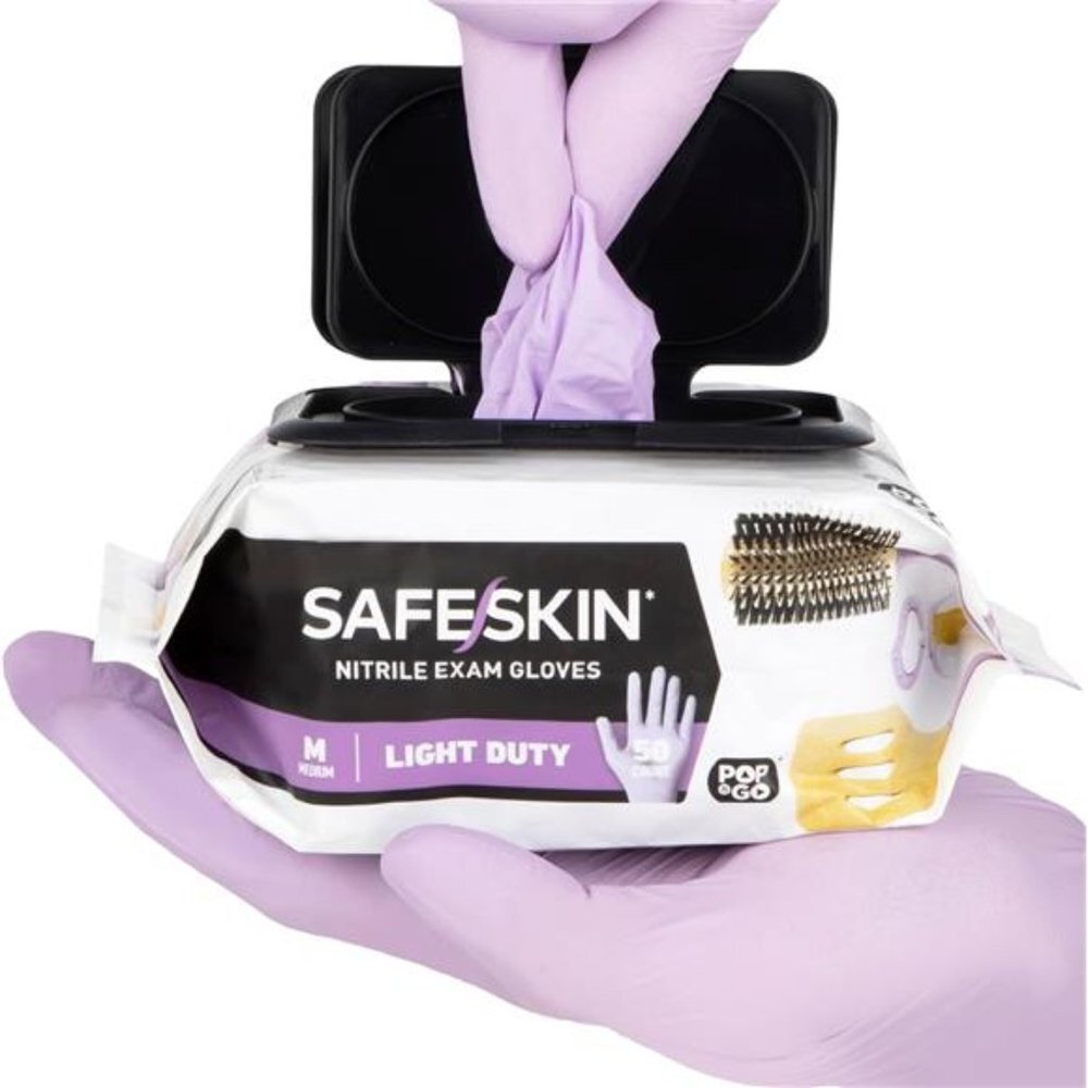 Disposable Nitrile Gloves in Pack of 50 or 200 Powder Free -Hair,Cleaning